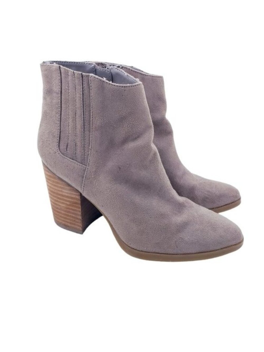 Madden Girl Taupe Shaakerr Faux Suede Leather Ankle Boots Women's Size 6.5